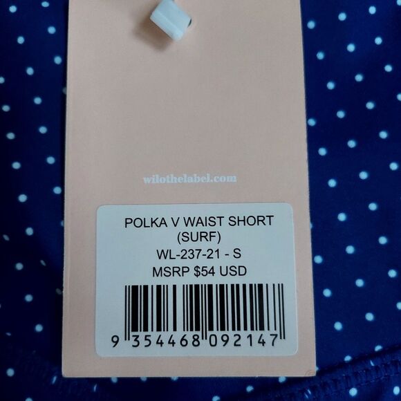 NWT Ladies Wilo The Label Polka V Waist Short (Surf) 6" Inseam Size Small - Picture 2 of 7